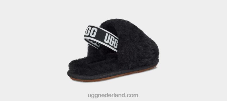 peuters zwart UGG pluis ja schuif 686ZP1977