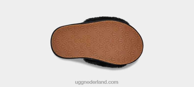 peuters zwart UGG pluis ja schuif 686ZP1977