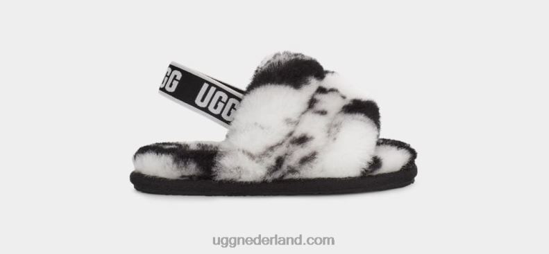 peuters zwart UGG pluis ja schuif marmer 686ZP1997
