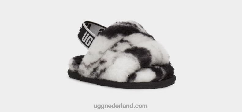 peuters zwart UGG pluis ja schuif marmer 686ZP1997