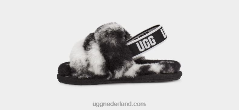 peuters zwart UGG pluis ja schuif marmer 686ZP1997