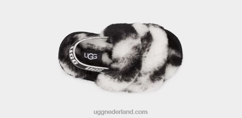 peuters zwart UGG pluis ja schuif marmer 686ZP1997