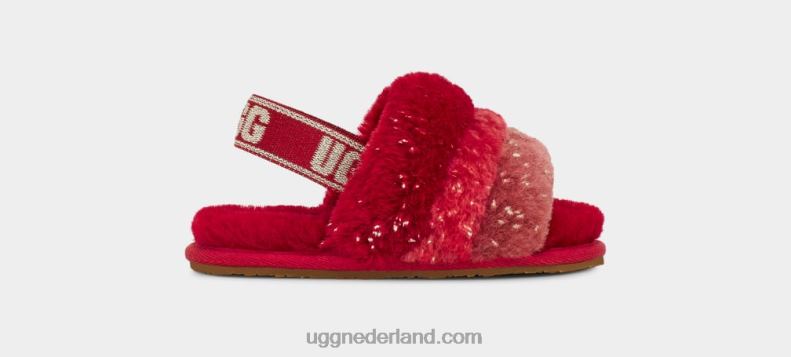 peuters rode multi UGG pluis ja metallic schittering 686ZP320