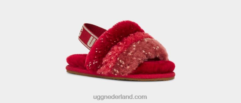 peuters rode multi UGG pluis ja metallic schittering 686ZP320