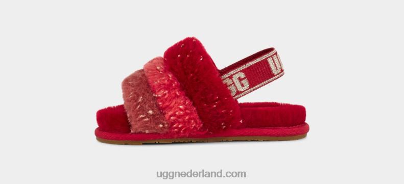 peuters rode multi UGG pluis ja metallic schittering 686ZP320