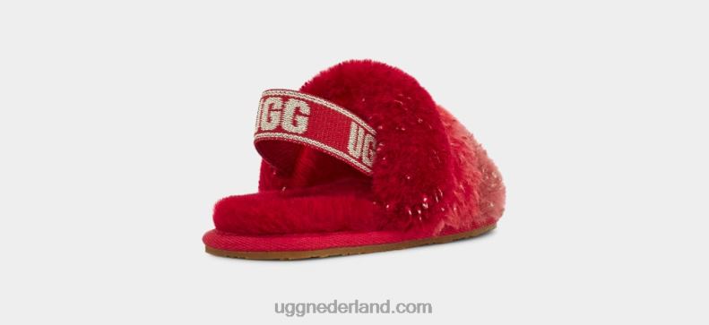 peuters rode multi UGG pluis ja metallic schittering 686ZP320
