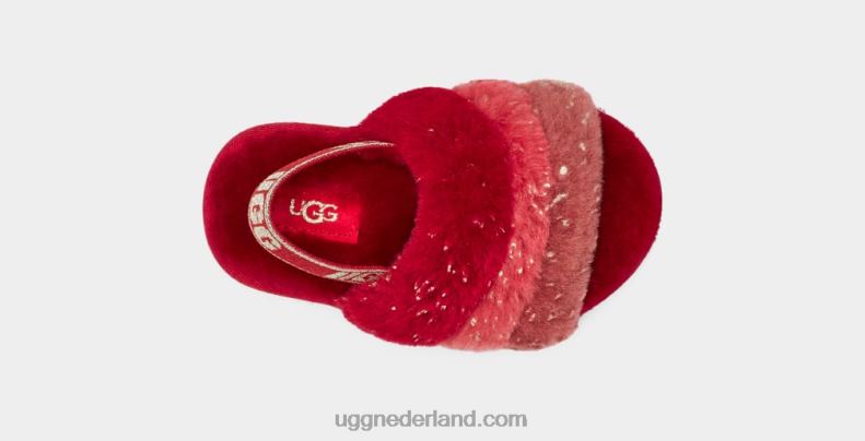 peuters rode multi UGG pluis ja metallic schittering 686ZP320