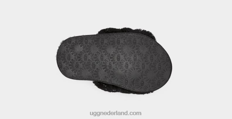 peuters zwart UGG pluis ja metallic schittering 686ZP1995