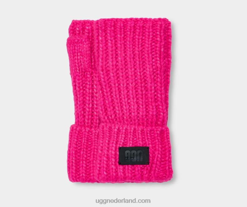 vrouwen Neon roze UGG dikke vingerloze handschoen 686ZP2256