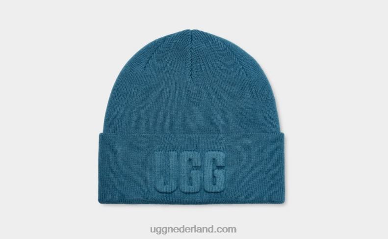 vrouwen blauwe saffier UGG Muts met 3D-logo 686ZP1231