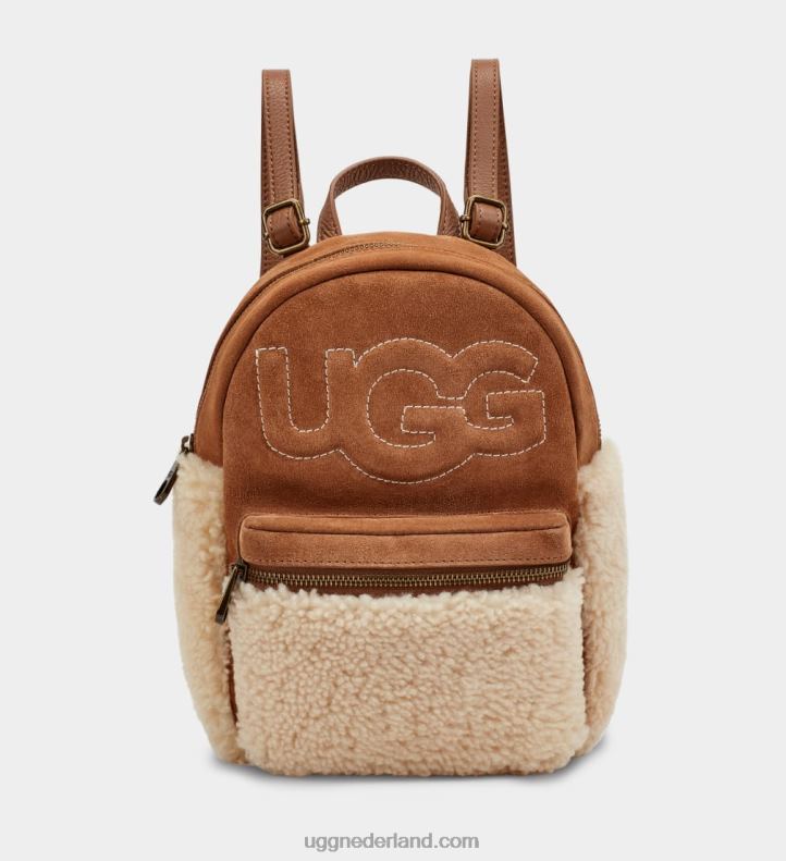 vrouwen kastanje UGG dannie ii mini rugzak schapenvacht 686ZP166
