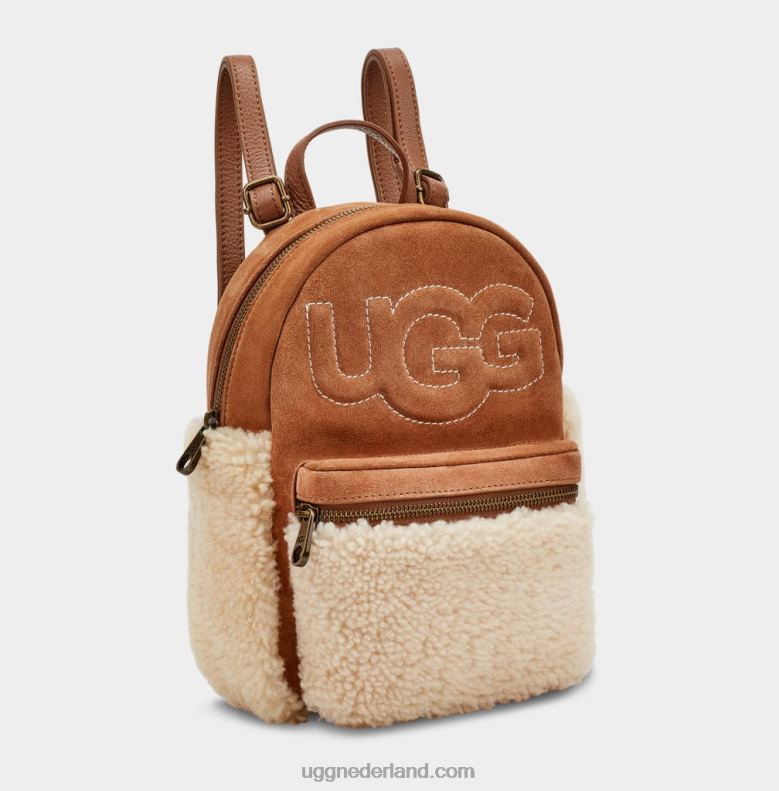 vrouwen kastanje UGG dannie ii mini rugzak schapenvacht 686ZP166