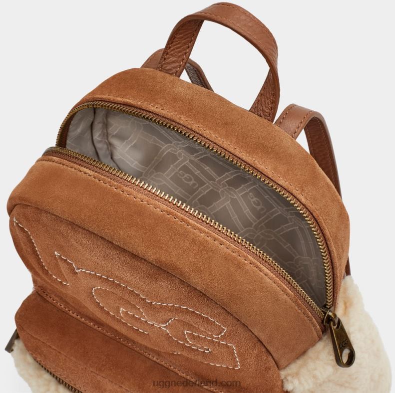 vrouwen kastanje UGG dannie ii mini rugzak schapenvacht 686ZP166