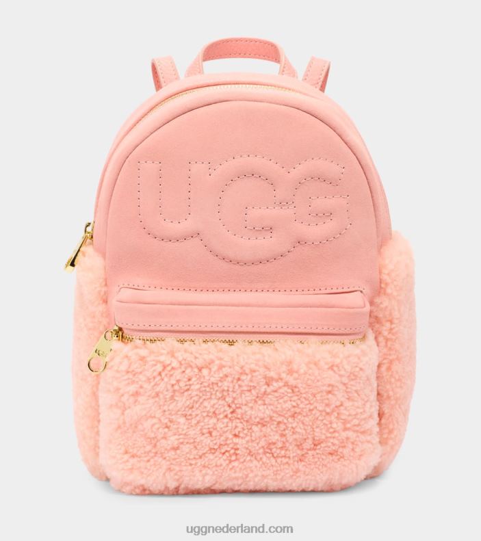 vrouwen roze opaal UGG dannie ii mini rugzak schapenvacht 686ZP1205