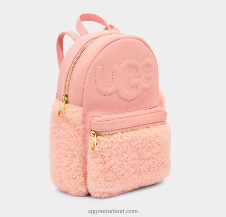 vrouwen roze opaal UGG dannie ii mini rugzak schapenvacht 686ZP1205