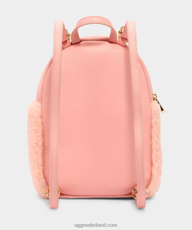 vrouwen roze opaal UGG dannie ii mini rugzak schapenvacht 686ZP1205