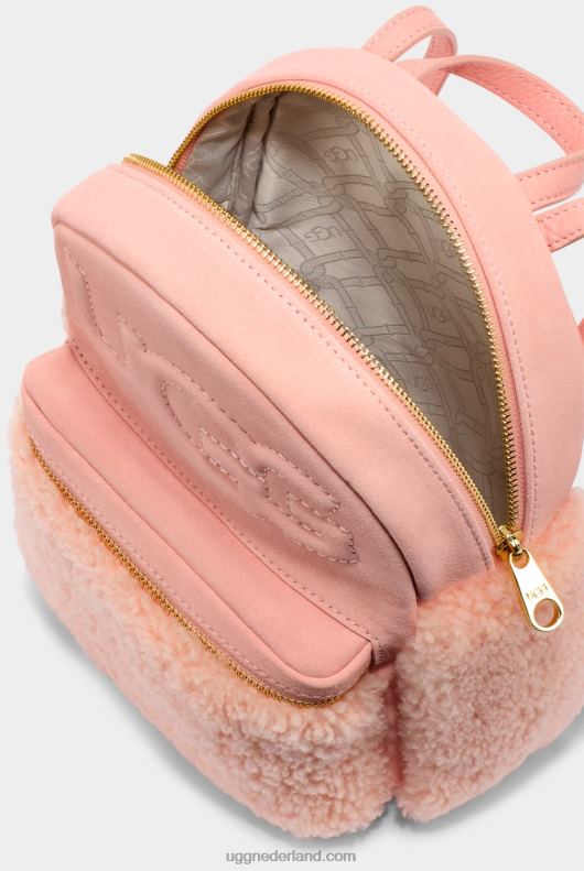 vrouwen roze opaal UGG dannie ii mini rugzak schapenvacht 686ZP1205