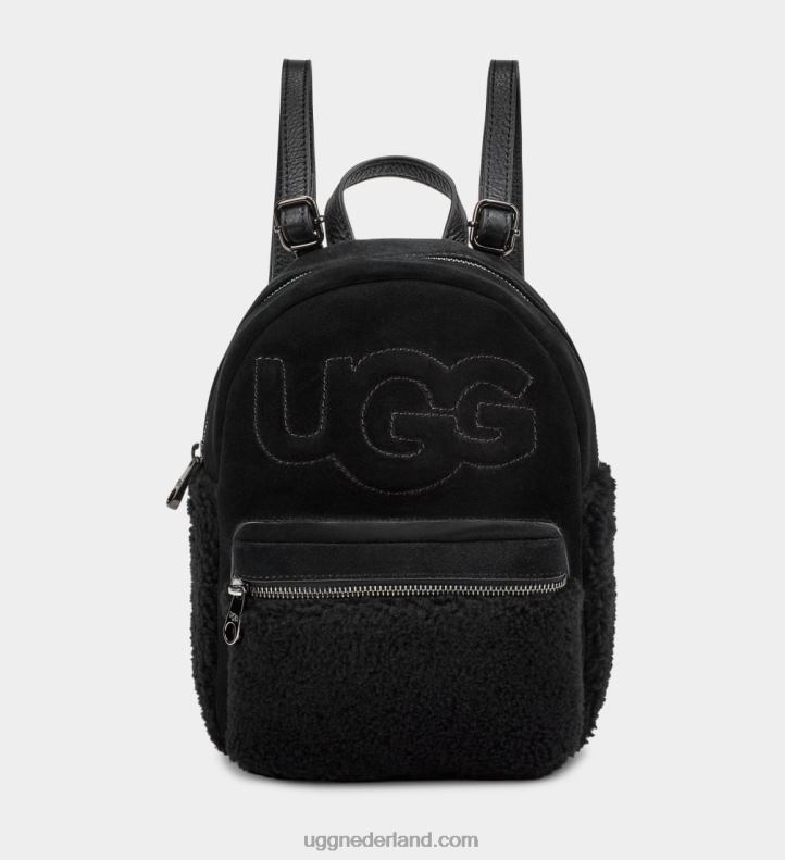 vrouwen zwart UGG dannie ii mini rugzak schapenvacht 686ZP1206