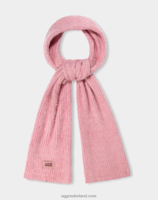 vrouwen klei roze multi UGG gevlochten pluche gebreide sjaal 686ZP1276