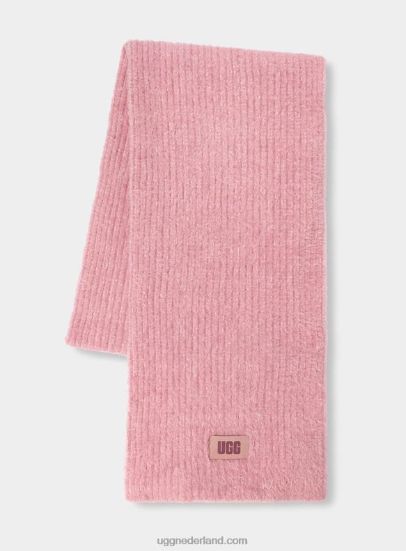 vrouwen klei roze multi UGG gevlochten pluche gebreide sjaal 686ZP1276