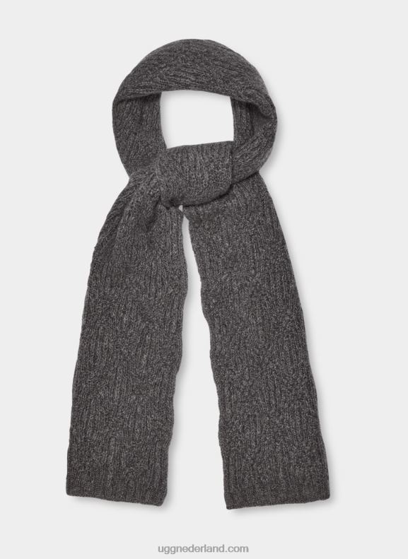 vrouwen middel grijs gemêleerd UGG desmond kabel gebreide sjaal 686ZP1248