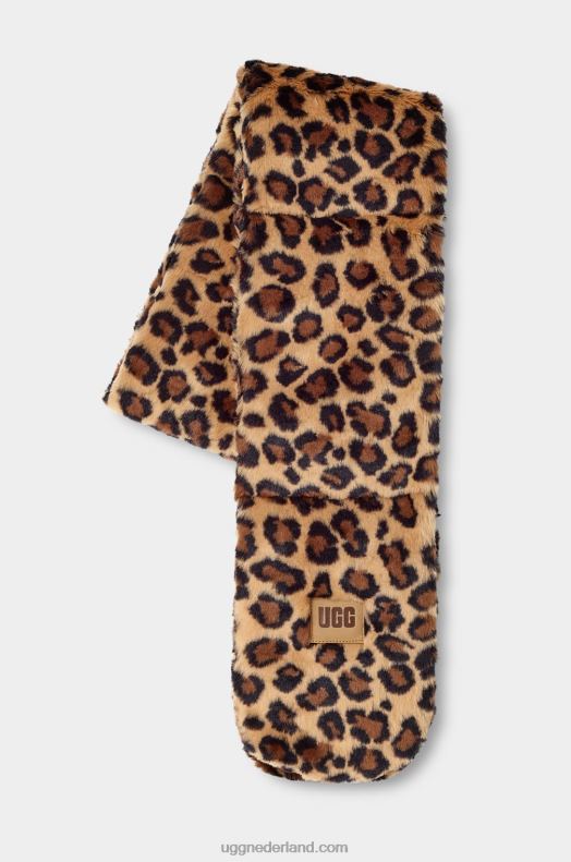 vrouwen natuurlijk vlekkerig UGG langwerpige sjaal van imitatiebont 686ZP140