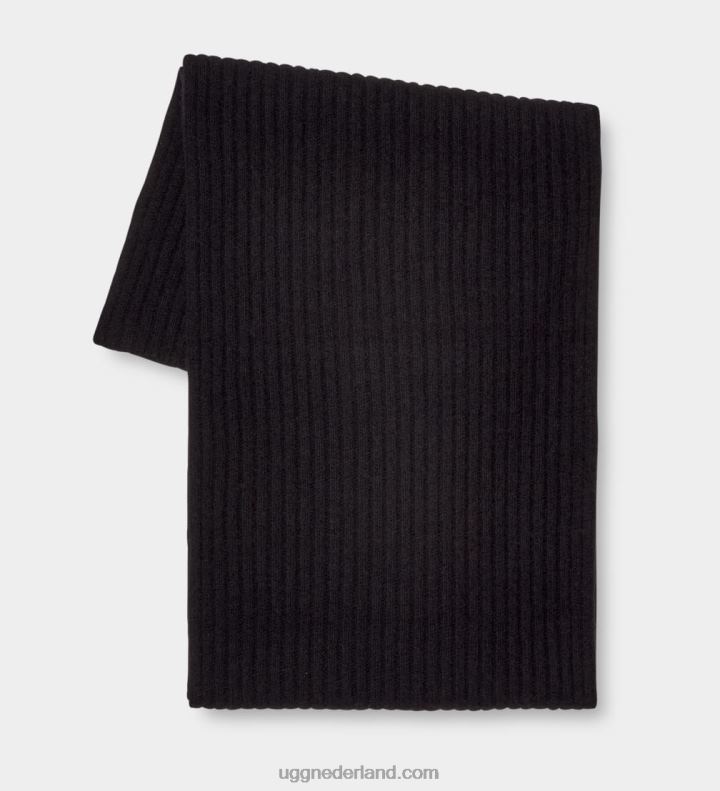 vrouwen zwart UGG pryce ribgebreide sjaal 686ZP1196