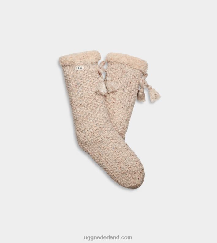 vrouwen havermout UGG nessie fleece gevoerde sok 686ZP2132