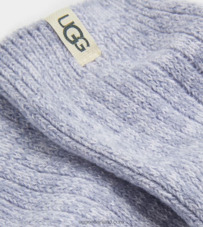 vrouwen ijslands blauw UGG rib gebreide slouchy crew sok 686ZP2106