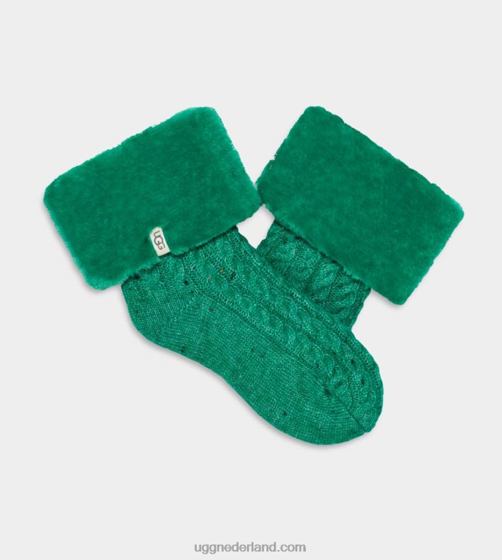 vrouwen smaragdgroen UGG lita fleece gevoerde sok 686ZP773