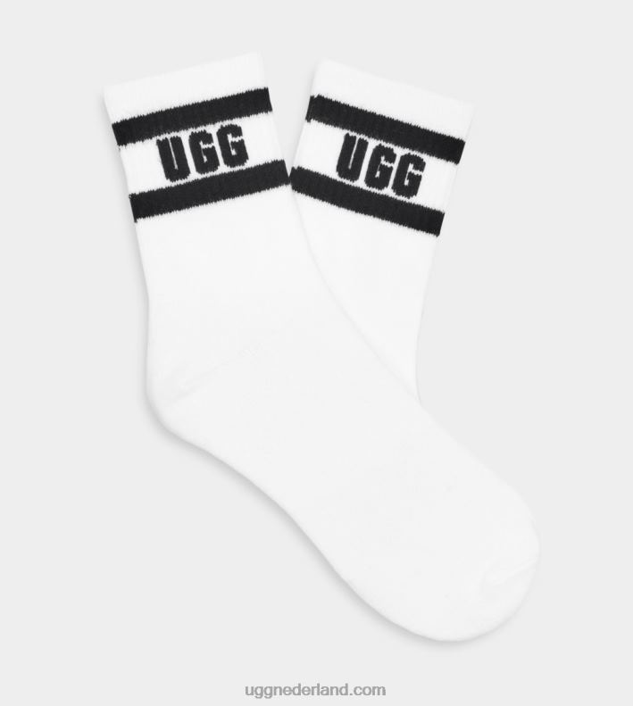 vrouwen wit Zwart UGG dierson logo kwartsok 686ZP384