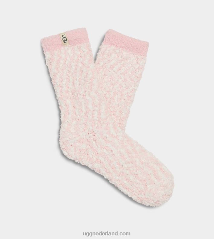 vrouwen zeeschelp roze UGG gezellige chenille sok 686ZP4