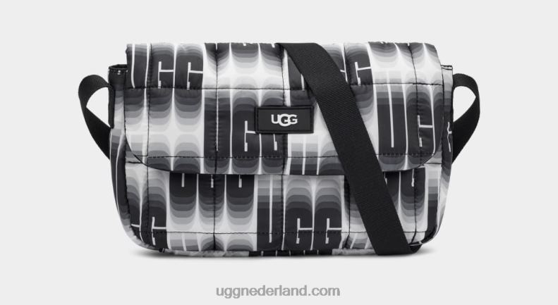 vrouwen zwart/wit golflengte UGG dalton schoudertasje 686ZP1381