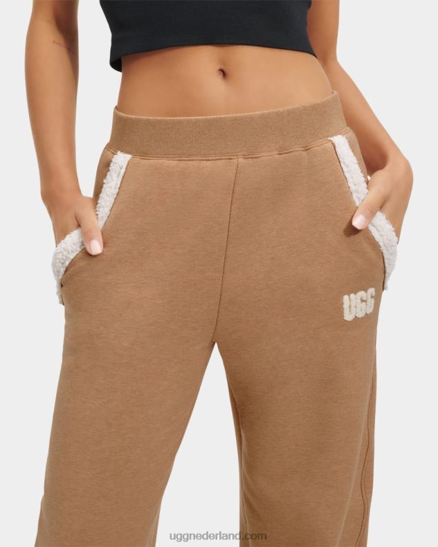 vrouwen heide kameel UGG daylin gebonden fleece broek 686ZP1247