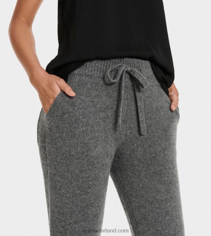 vrouwen houtskool UGG aida broek van kasjmiermix 686ZP1328