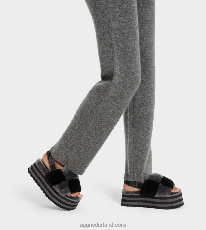 vrouwen houtskool UGG aida broek van kasjmiermix 686ZP1328