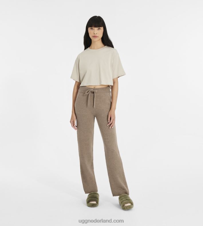 vrouwen kameel II UGG aida broek van kasjmiermix 686ZP1329