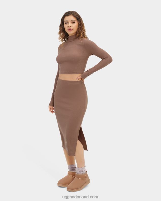 vrouwen schildpad UGG gianni geribbelde rok 686ZP1094