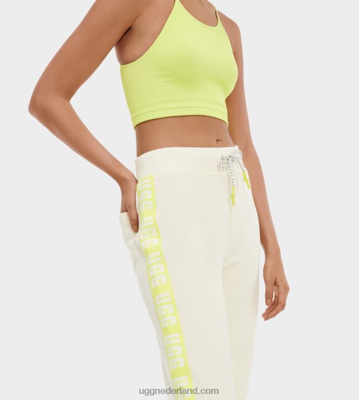 vrouwen wit/limoengeel UGG mijmering trainingsbroek 686ZP120