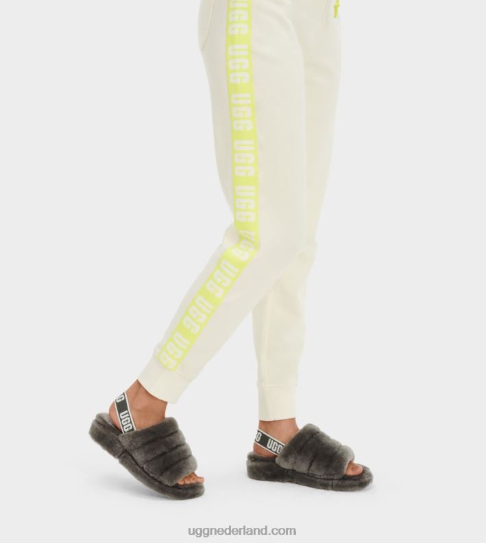 vrouwen wit/limoengeel UGG mijmering trainingsbroek 686ZP120