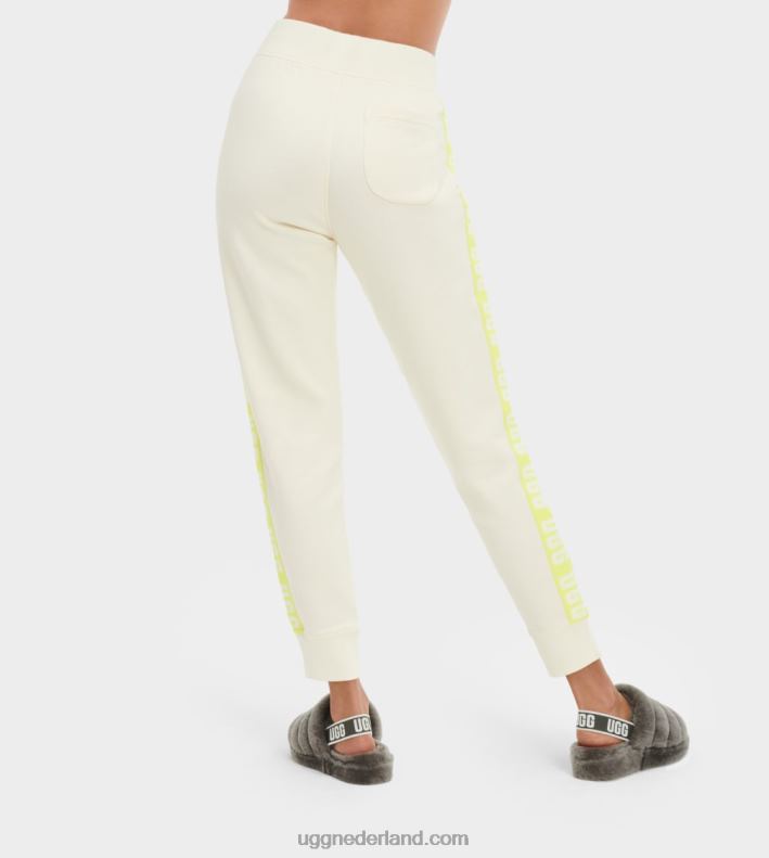 vrouwen wit/limoengeel UGG mijmering trainingsbroek 686ZP120