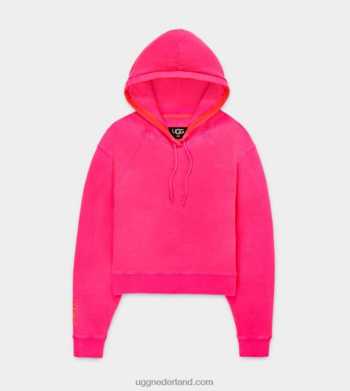 vrouwen Neon roze UGG Mallory cropped hoodie 686ZP1234