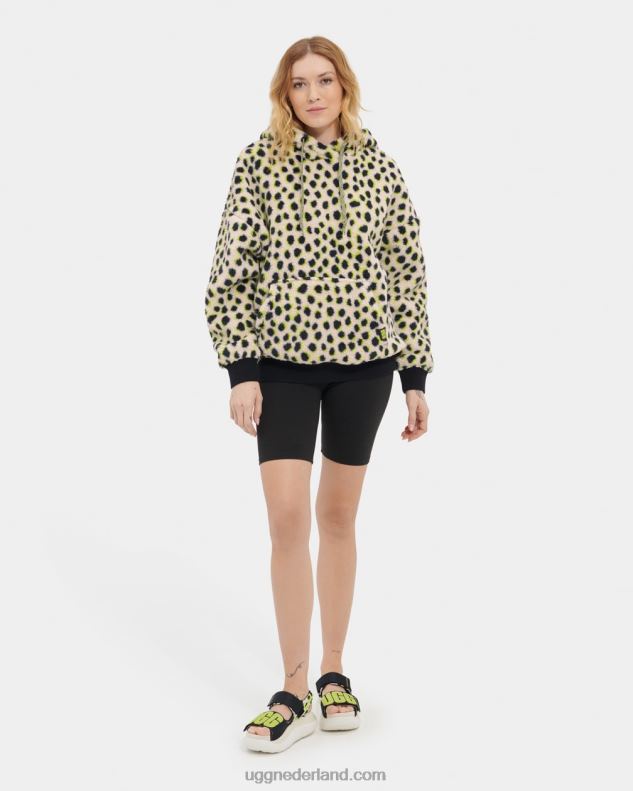 vrouwen Sleutel limoen UGG loyra sherpa hoodie animalia 686ZP104