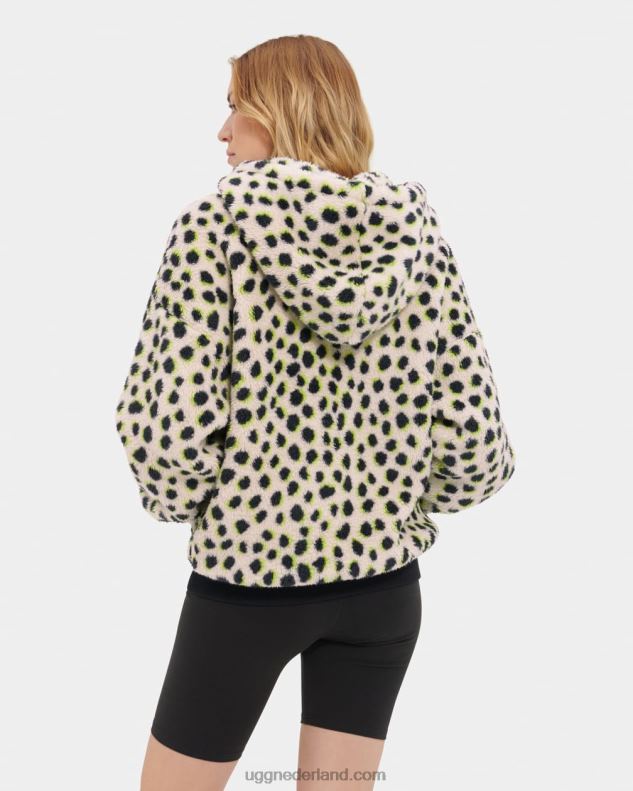 vrouwen Sleutel limoen UGG loyra sherpa hoodie animalia 686ZP104