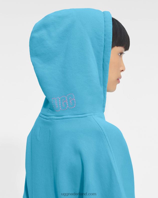 vrouwen bahama blauw UGG korte keira-hoodie 686ZP1289