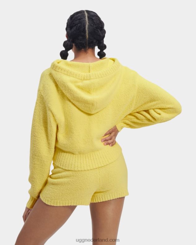 vrouwen bleke lelie UGG hoodie met ritssluiting 686ZP953