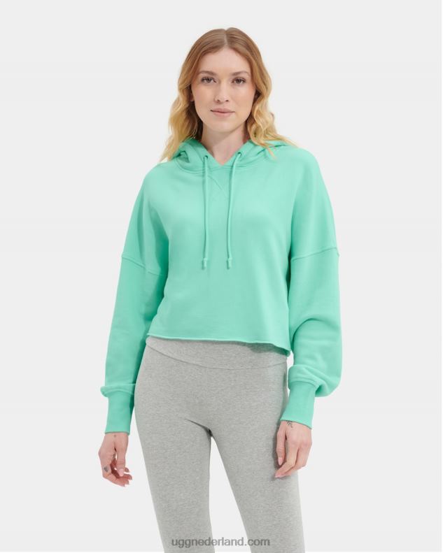 vrouwen bleke smaragd UGG korte keira-hoodie 686ZP1291