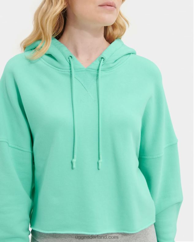 vrouwen bleke smaragd UGG korte keira-hoodie 686ZP1291