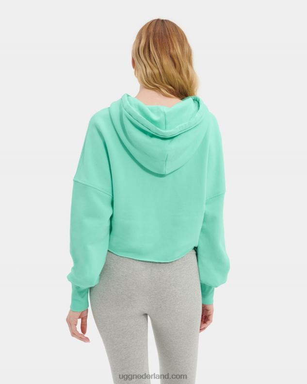 vrouwen bleke smaragd UGG korte keira-hoodie 686ZP1291