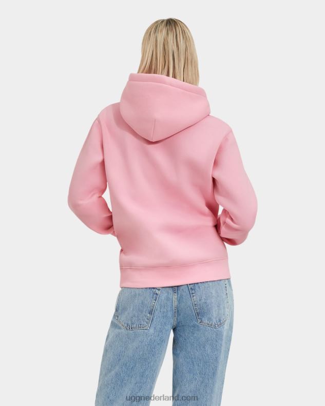 vrouwen bloeien UGG grijze hoodie met fuzzy logo 686ZP900
